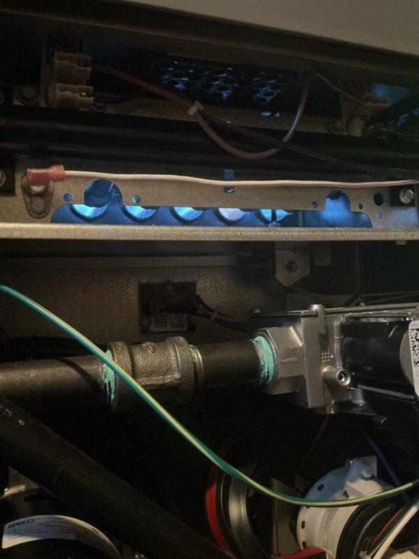 Responded to no heat call on recently installed furnace system. Upon arrival, confirmed blower motor operation but heating cycle would not engage when thermostat was set to heat mode. Performed diagnostic inspection of furnace components and control board. Identified thermostat communication issue preventing proper signal transmission to activate heating sequence. Verified all electrical connections at furnace and thermostat. Reconfigured thermostat wiring and tested system operation through multiple heating cycles. Furnace now properly transitions from cooling to heating mode and maintains setpoint temperature. Reviewed warranty coverage with customer for recently installed equipment.