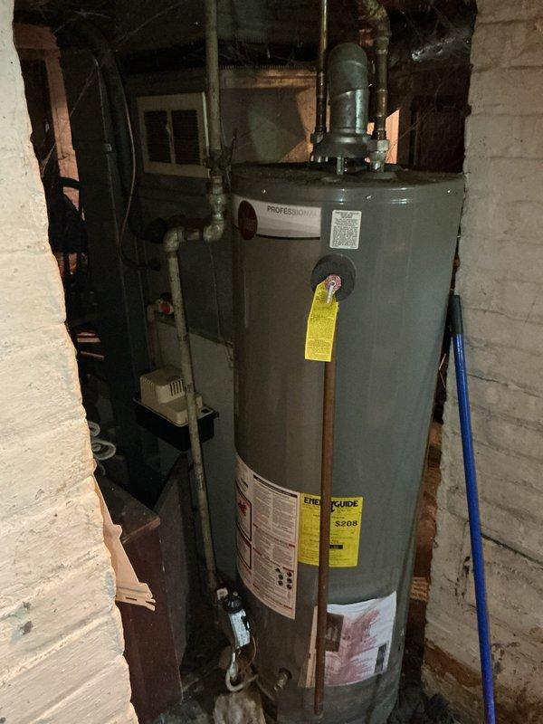 Responded to heating concern from previous winter season for preventative inspection prior to upcoming heating season. Upon arrival, located equipment in basement utility area. Inspection revealed water heater present but no furnace visible in photographed areas. Unable to complete requested furnace inspection as heating appliance could not be identified or accessed in the documented service area. Recommend customer verify location of heating equipment for proper seasonal maintenance evaluation.