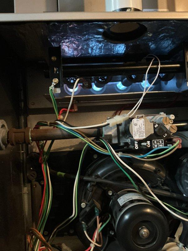 Completed Gold Furnace Inspection on an 11-15 year old furnace located in basement. Performed comprehensive inspection of all internal components including burner assembly, heat exchanger, blower motor, electrical connections, and gas supply line. All components found to be operating within normal parameters with no immediate safety concerns identified.