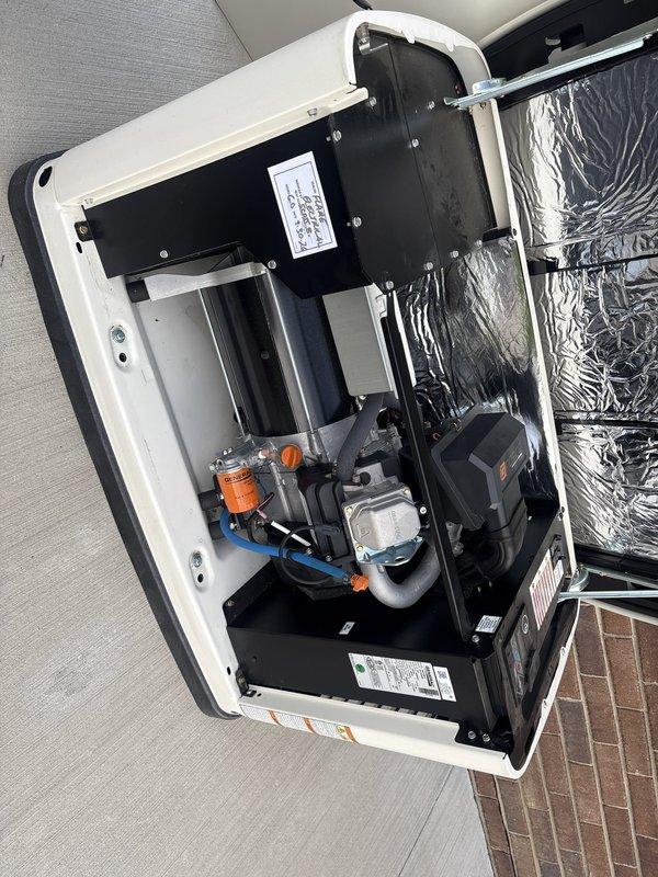 Completed routine electrical maintenance on a Generac 18kW standby generator. Performed inspection of engine components including air filter service, verified proper operation of all mechanical systems, and documented equipment condition through photographic records. Customer enrolled in ongoing generator maintenance plan for continued service coverage.