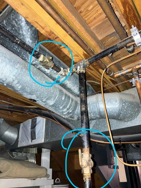 Completed comprehensive furnace inspection and evaluation on 16-year-old heating system located in basement. Assessed existing HVAC infrastructure including ductwork, venting components, and associated mechanical systems to determine replacement requirements. Documented current system configuration with detailed photographic analysis of exposed ductwork, gas piping connections, condensate drainage, and structural mounting points to develop accurate replacement specifications for single-unit residential forced air heating system.