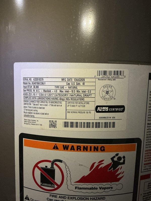 Completed comprehensive tune-up and safety inspection on a 10+ year old natural gas furnace (Model XCG01056C36H1, 36,000 BTU input) located in basement. Performed full system evaluation including combustion analysis, heat exchanger inspection, burner assembly cleaning, filter replacement, and verification of all safety controls and venting components. Additionally conducted hot water tank inspection and completed all required city certification documentation for both appliances.
