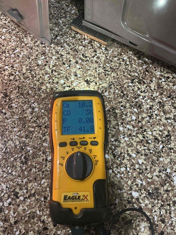 Completed heating maintenance tune-up on 8-year-old Amana system. Performed comprehensive diagnostic testing using digital multimeter to verify system operation and measure temperature differentials across unit components. System found to be operating properly with all readings within normal parameters; no repairs required at this time.