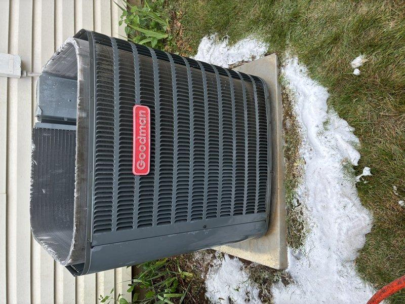 # HVAC Clean & Check Service

Completed comprehensive clean and check service on residential outdoor condensing unit as part of new customer walkup request. Performed thorough inspection of compressor, capacitor, refrigerant lines, and condenser coil. All electrical connections verified and tightened as needed. Condenser coil fins inspected and found in acceptable condition. Compressor motor and mounting hardware examined for proper operation and secure installation. Copper refrigerant lines checked for integrity with no leaks detected. Unit exterior cleaned and debris removed from surrounding area. System operational parameters confirmed within manufacturer specifications. Customer enrolled in service agreement program following completion of preventive maintenance work.