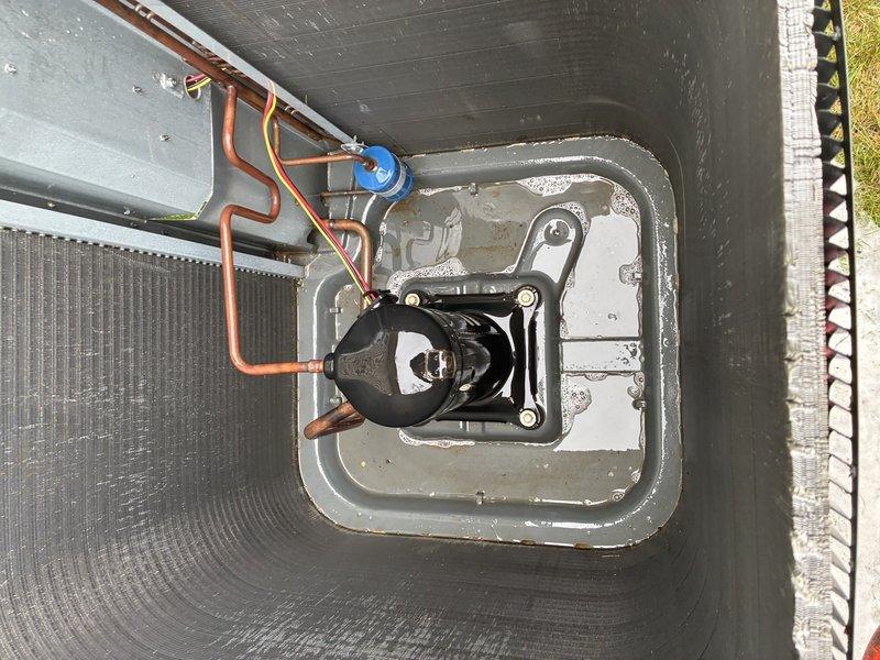 # HVAC Clean & Check Service

Completed comprehensive clean and check service on residential outdoor condensing unit as part of new customer walkup request. Performed thorough inspection of compressor, capacitor, refrigerant lines, and condenser coil. All electrical connections verified and tightened as needed. Condenser coil fins inspected and found in acceptable condition. Compressor motor and mounting hardware examined for proper operation and secure installation. Copper refrigerant lines checked for integrity with no leaks detected. Unit exterior cleaned and debris removed from surrounding area. System operational parameters confirmed within manufacturer specifications. Customer enrolled in service agreement program following completion of preventive maintenance work.