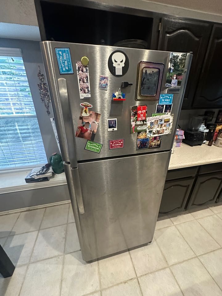 Flower Mound, TX - Frigidaire refrigerator not cooling in the refrigerator section but the freezer is I looked at the refrigerator and determined that the evaporator fan was bad and needed to be replaced so homeowner had me replace it. Flower Mound, TX - Frigidaire refrigerator not cooling in the refrigerator section but the freezer is I looked at the refrigerator and determined that the evaporator fan was bad and needed to be replaced so homeowner had me replace it.