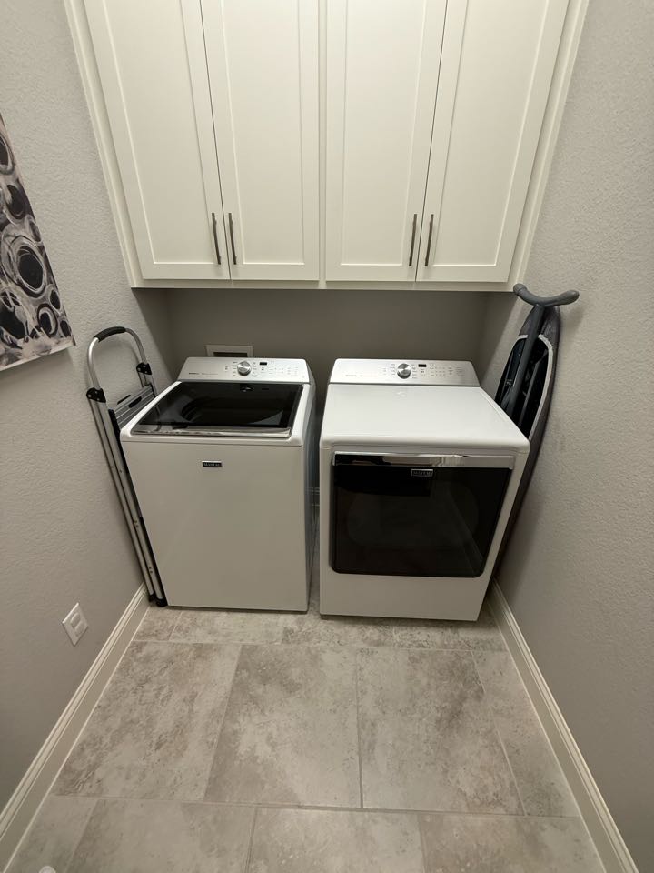 Flower Mound, TX - Maytag top load washer is not letting you select a cycle or activate any of the buttons after the breakers tripped multiple times. 
I tried resetting the electronic boards but that did not work. At that point, the electronic boards must have been damaged by the back to back loss of power. It will not be cost effective to repair the washer.  Flower Mound, TX - Maytag top load washer is not letting you select a cycle or activate any of the buttons after the breakers tripped multiple times. 
I tried resetting the electronic boards but that did not work. At that point, the electronic boards must have been damaged by the back to back loss of power. It will not be cost effective to repair the washer.