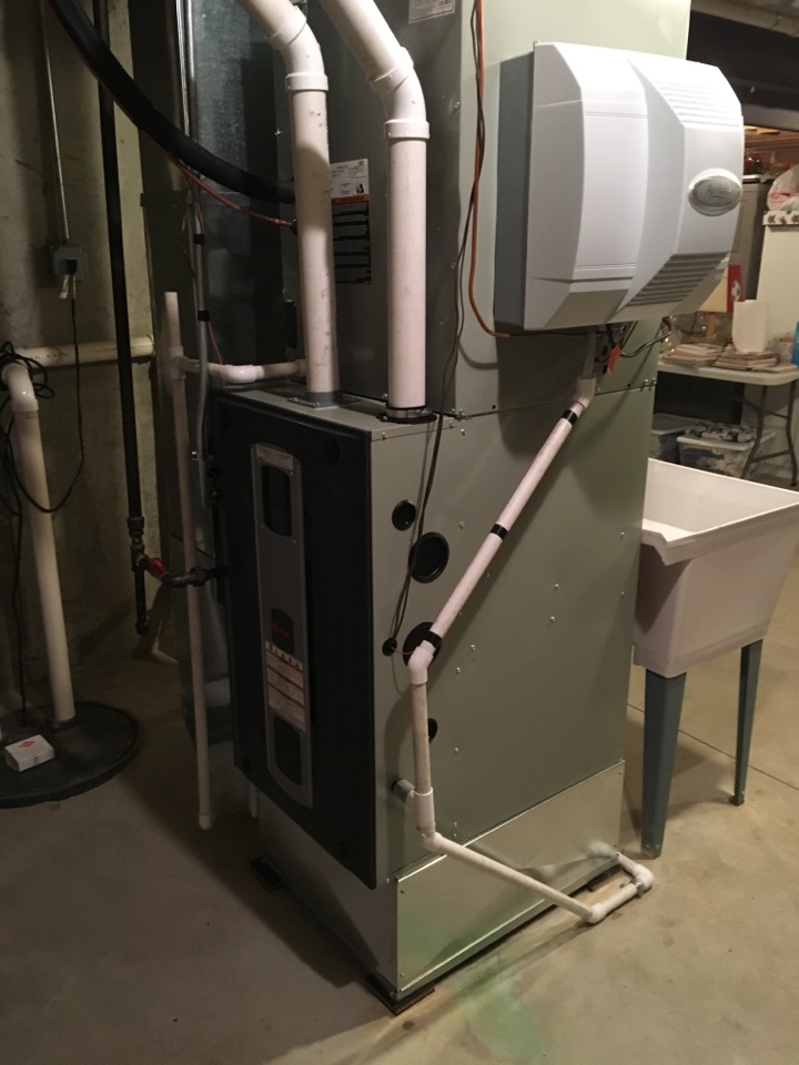 Furnace and AC installation call. Replacing the existing HVAC system with a brand new Trane furnace and AC. 