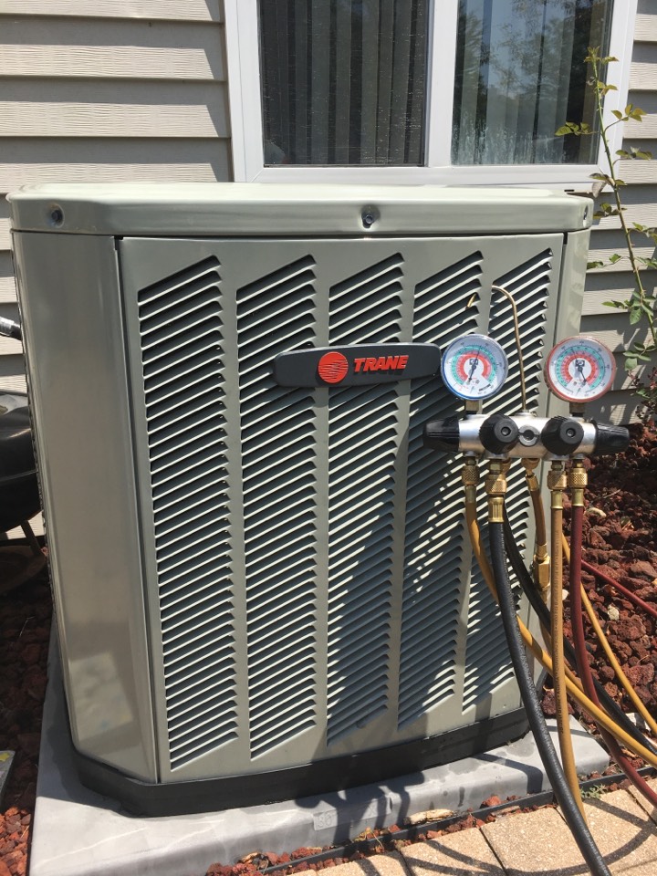 AC service tune up call. Residential Trane ac tune up.