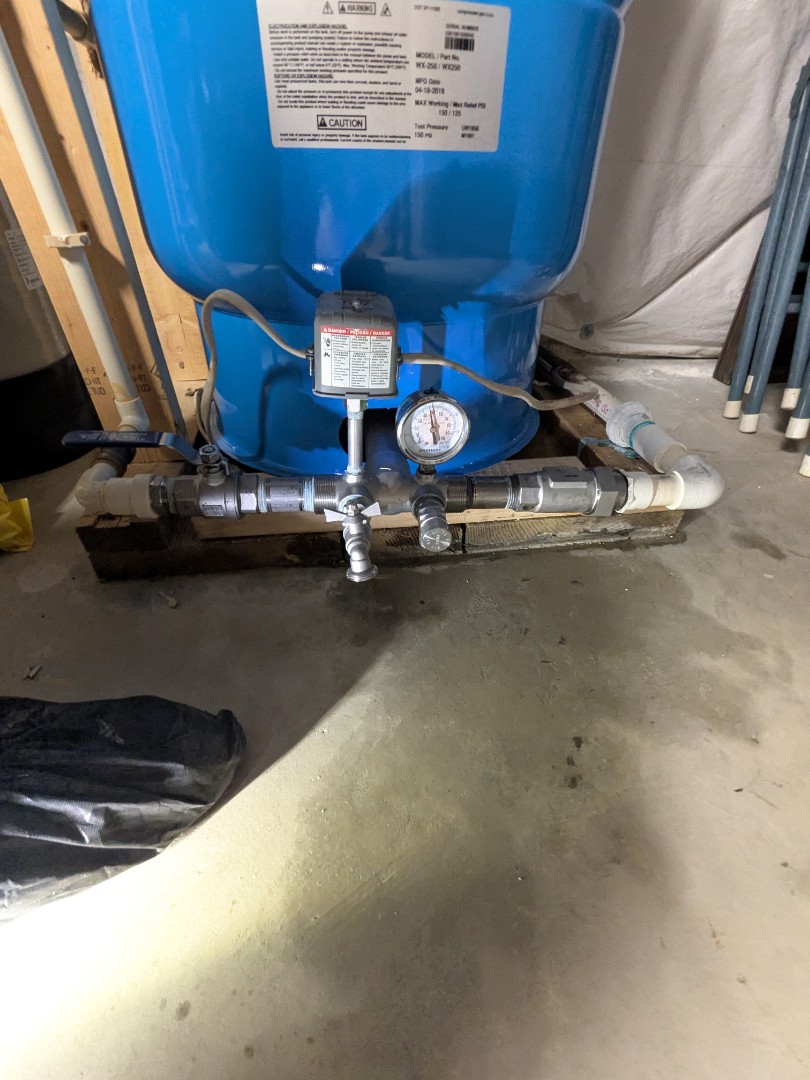 Abingdon, MD - Replace pressure gauge,rv-75,and check valve on well tank.took water sample . Abingdon, MD - Replace pressure gauge,rv-75,and check valve on well tank.took water sample .