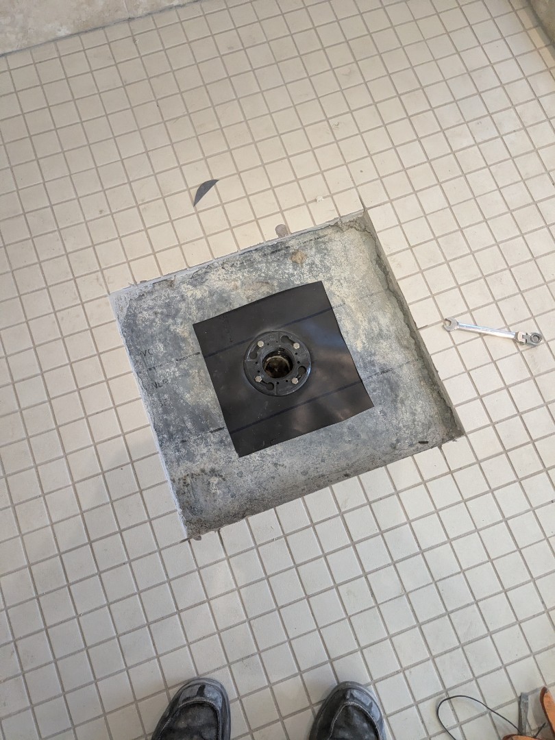 Abingdon, MD - removed whirlpool tub and cut out tile floor to replace shower drain and liner. Abingdon, MD - removed whirlpool tub and cut out tile floor to replace shower drain and liner.