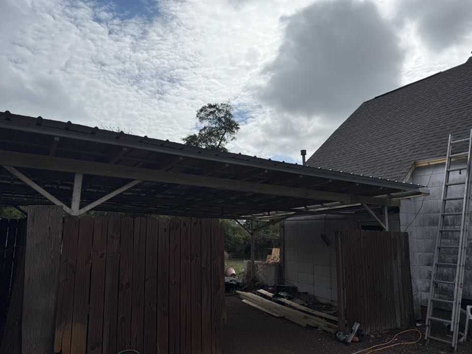 Prattville, AL - Metal roofing install underway! Downtown Prattville, AL 