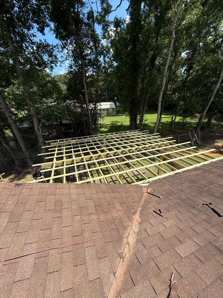 Millbrook, AL - Awning assembly almost complete. Getting ready for some metal! Make the wise choice for premium results! 