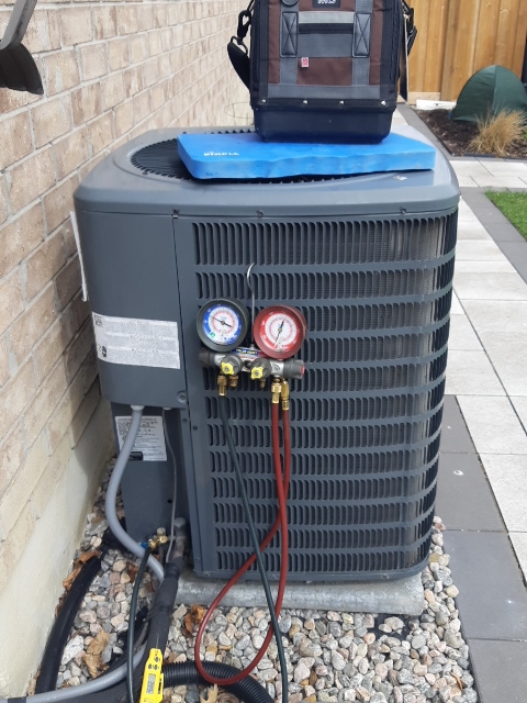 Ac tune up on goodman AC unit Pickering 