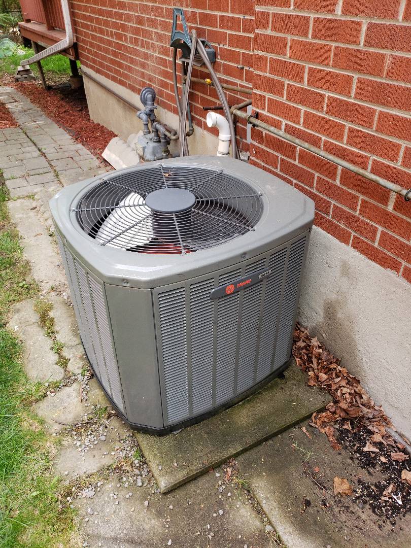 AC maintenance on Trane unit