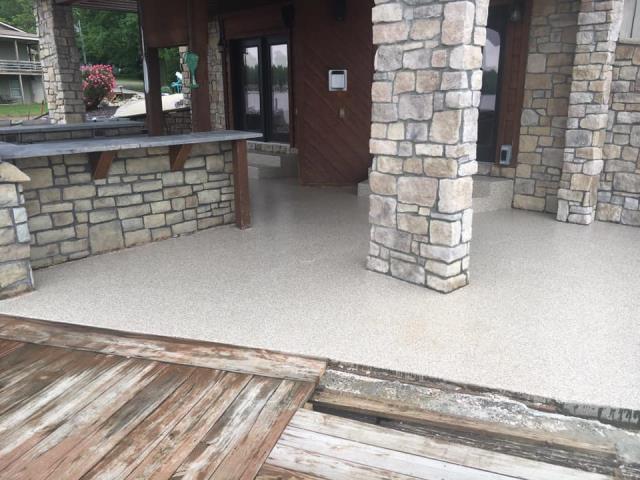 Revamp concrete with GRANIFLEX! This system is waterproof, perfect for indoors or out, and beautiful.