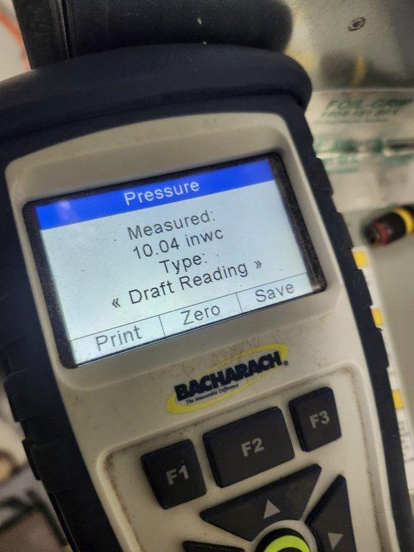 Successfully completed installation of American Standard S9X1B060U4PSBB 95% Gas Furnace with ECM Blower, replacing old equipment while adapting existing ductwork with new metal transitions. Verified proper gas pressure readings of 10.04 inwc and 11.75 inwc using Bacharach pressure measurement device, and reused existing air conditioning system, coil, thermostat, electrical connections, and condensation lines.