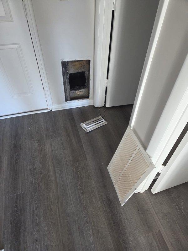 Performed filter replacement service with installation of one case of 20x21.5x1 filters for the downstairs HVAC system and a two-pack of FILXXFNC0021 filters for the upstairs system. Inspected return air registers and vents, noting some discoloration around metal openings. Explained system maintenance requirements to homeowner to ensure proper understanding of ongoing filtration needs.