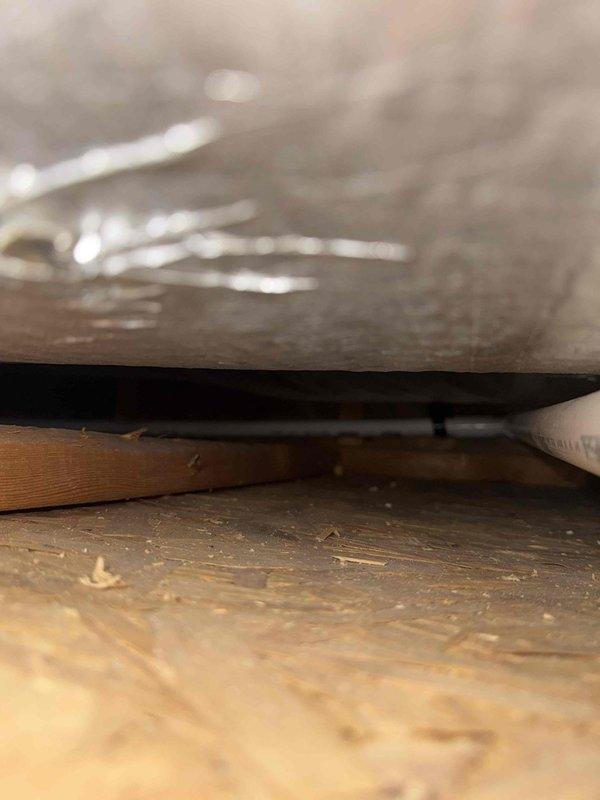 Responded to a no heat service call for third floor of residence. Upon inspection of the crawl space, identified a disconnected ductwork section causing significant heat loss. Reattached and sealed the ductwork connection, restoring proper airflow to the affected area. System now functioning normally with appropriate temperature output.