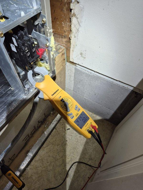 Responded to premium agreement customer reporting intermittent heating concerns. System inspection revealed normal operation with heat functioning properly at time of visit. Performed electrical testing at breaker panel showing 11.0 amp draw, within acceptable range. Verified thermostat operation with temperature set to 70°F in heat mode. Confirmed all components functioning correctly with no immediate repair needs.