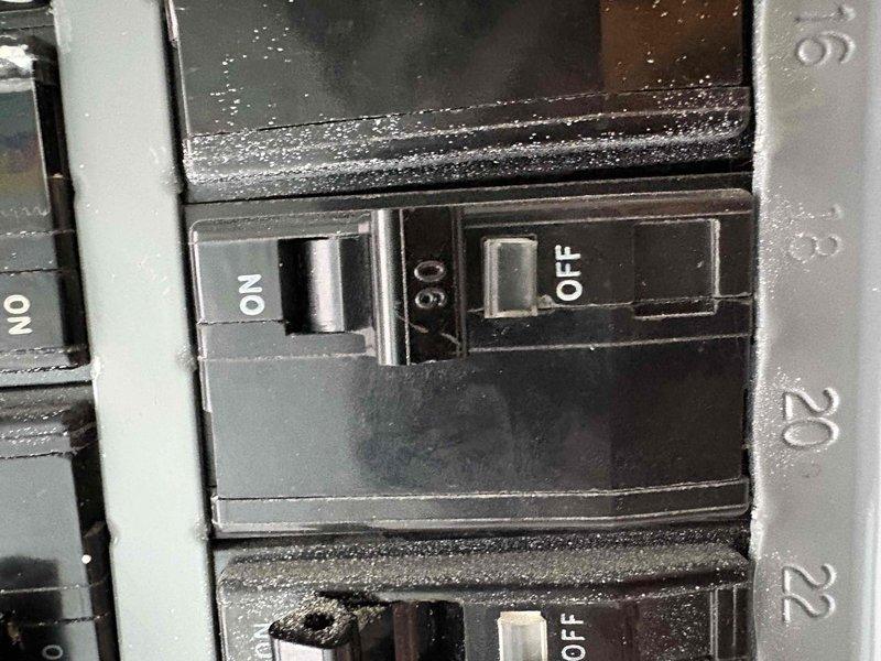 Responded to no heat service call for 10+ year old system. Diagnosed electrical issue at breaker panel where main power was interrupted. Inspected and reset appropriate 60A breakers to restore power to heating system. Verified proper operation after service.