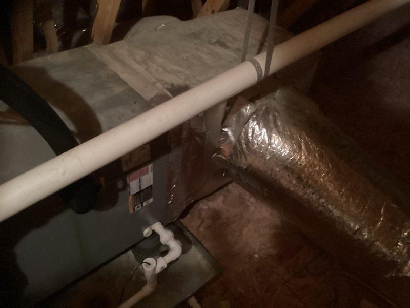 Responded to emergency service call for customer without heat for one week (ref #39550310). Diagnosed R vs R part delay issue in existing HVAC system located in utility area. Conducted comprehensive assessment of furnace unit with connected ductwork and insulated components to determine replacement requirements and prepare estimate for system restoration.