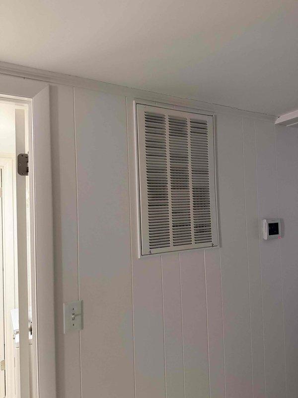 Conducted assessment of aging 19-year-old 3-ton American Standard HVAC system that was operating on emergency heat. System evaluation included inspection of thermostat functionality and air register configuration for potential replacement recommendation.
