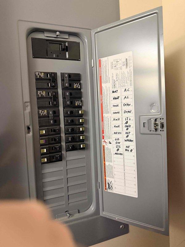 Conducted assessment of Trane HVAC system located in condo utility closet for potential replacement. Inspected electrical panel to confirm proper circuit configuration and documented current installation specifications. System evaluation complete with comprehensive documentation for replacement estimate.