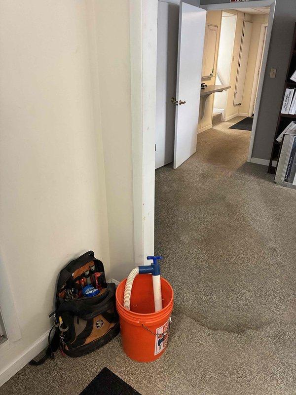 Responded to service call regarding toilet leak on left side. Arrived with necessary tools and equipment including extraction pump. Identified and repaired leak at supply line connection to tank, ensuring proper water flow and eliminating water seepage. Tested toilet functionality after repair with successful results.