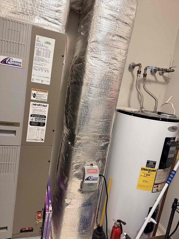 Conducted assessment of 16-year-old HVAC system for potential replacement due to efficiency concerns. Unit inspection revealed an aging Custom brand furnace with associated ductwork and connections in the utility room. Recommended replacement options suitable for the customer's efficiency requirements and usage patterns, noting current system's contribution to excessive energy consumption.