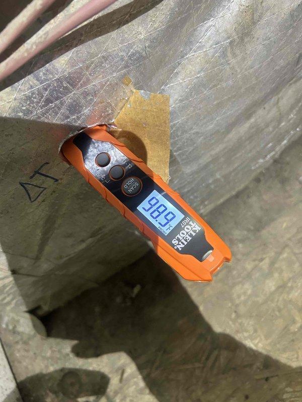 Responded to no heat service call for system less than 10 years old. Diagnosed failed hard start kit that had exploded and a bad capacitor, both of which were replaced. System was found to be significantly low on refrigerant; performed leak test and replaced core valves as suspected leak source. Charged system to 226.7 psig to monitor pressure overnight and determine if further leak detection is required.