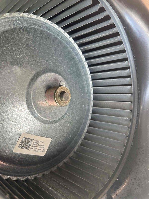 Performed scheduled heating maintenance service on two systems. Inspected blower motor assembly and wheel for proper operation, noting intact squirrel cage fan with even blade spacing. Examined electrical connections and circuit board components, confirming all wiring was properly secured and organized with no signs of damage or wear.