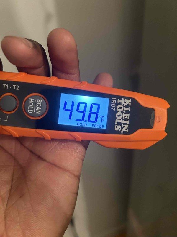 Performed comprehensive HVAC system tune-up, conducting temperature differential testing with digital thermometer. Readings showed 49.8°F at supply and 68.9°F at return, confirming system is operating within normal parameters. Inspection completed on one system as scheduled.