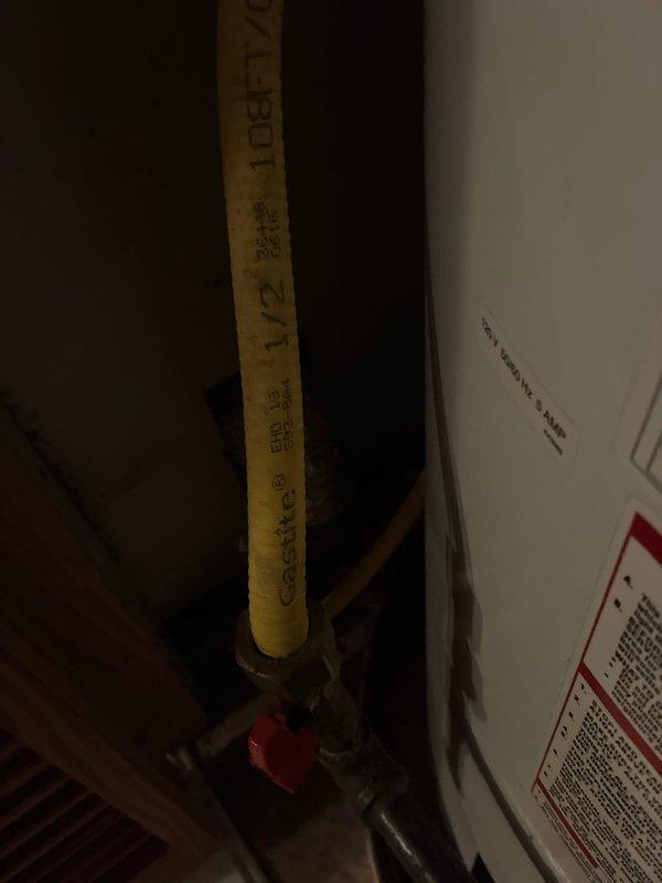 Responded to emergency no hot water call. Inspected water heater and plumbing system, including gas line connection and water supply lines. Restored hot water service by addressing issue with gas supply valve that was improperly positioned.