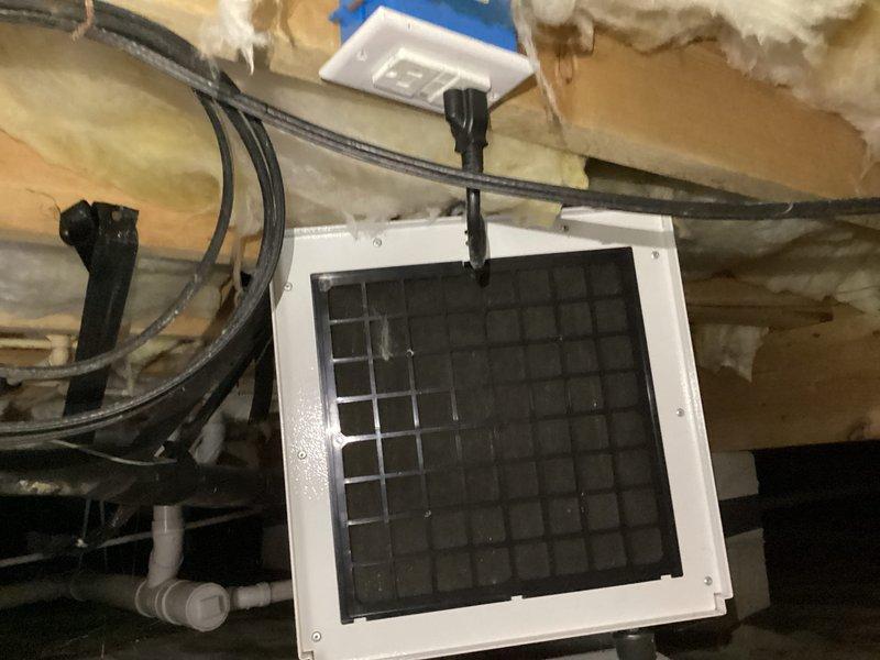 Performed site assessment for Moflo WiFi shut-off valve installation on existing CPVC plumbing system. Consulted with customer regarding pre-installation requirements and verified parts availability including 3/4" Moflo WiFi shut-off, two 3/4" male high-temperature adapters, and 3/4" CPVC ball valve. Documented current plumbing configuration with main water line and hot water shut-off valves, confirmed parts received and ready for installation at warehouse counter.