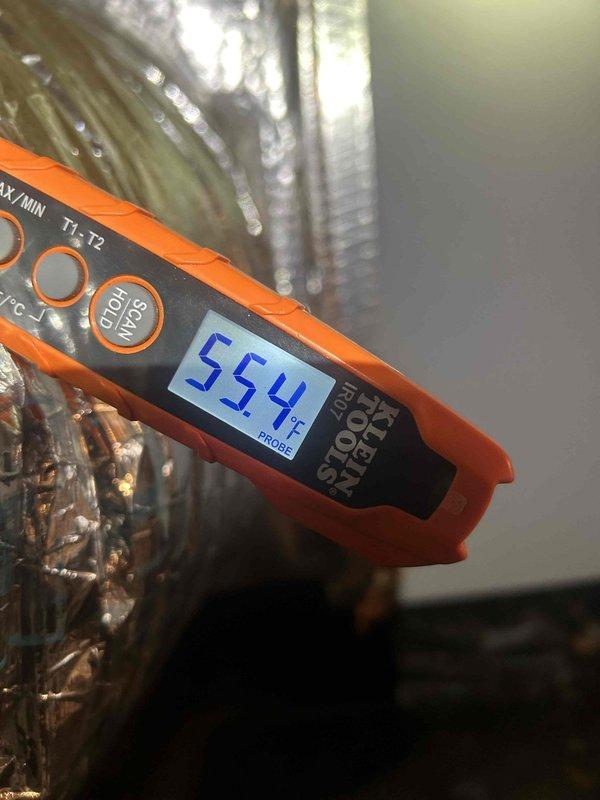 Completed annual air conditioning maintenance and tune-up on single cooling system. Performed comprehensive inspection of unit, verified proper operation of all components, and took temperature measurements at supply duct showing 55.4°F and return air reading of 62.9°F, confirming adequate system performance and temperature differential. System operating within normal parameters with no deficiencies noted at time of service.
