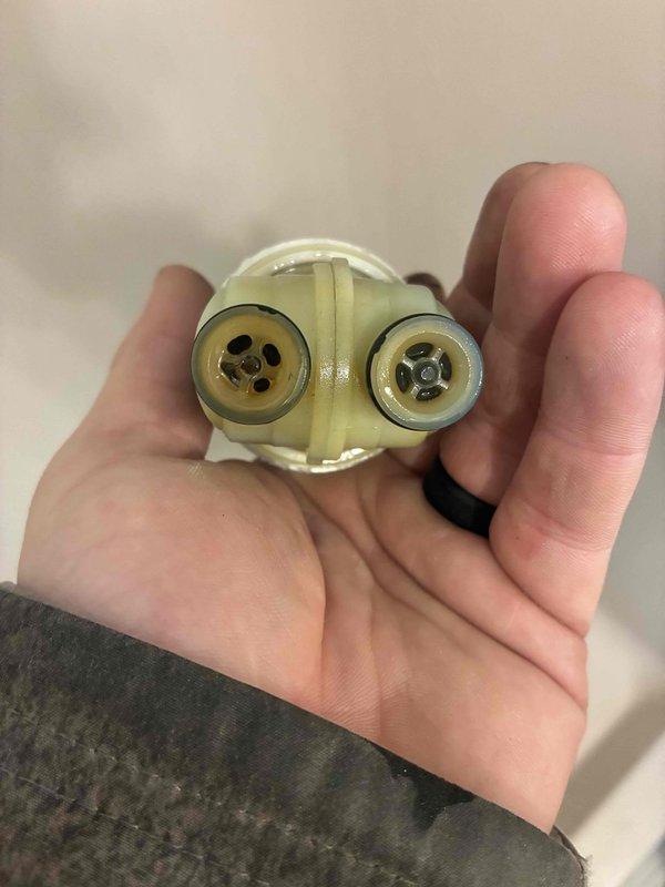 Responded to no hot water complaint at shower/tub location. Upon inspection, identified failed Delta brand cartridge assembly causing loss of hot water delivery. Removed defective cartridge from valve body and replaced with new unit. Tested operation to verify proper hot water flow and temperature mixing functionality. System restored to normal operation.