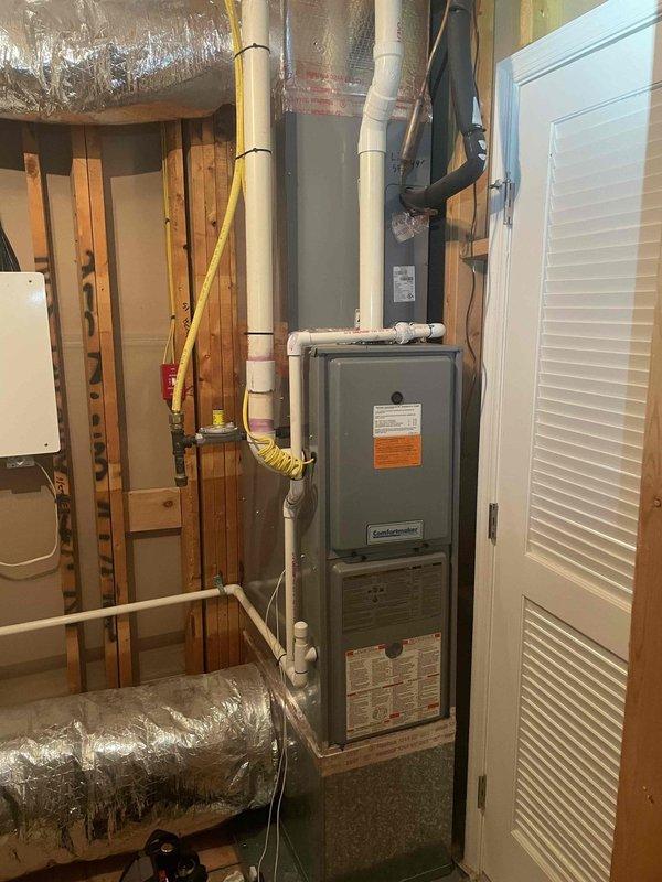Responded to no heat call on ComfortMaker natural gas furnace (Model C2050B12C1, manufactured January 2007). Upon arrival, confirmed unit was not igniting or clicking on. Inspected furnace components, identified ignition system failure, and completed necessary repairs to restore heat operation.