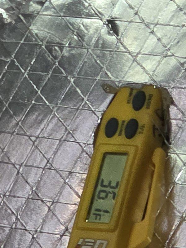 Performed cooling system maintenance inspection and diagnostics. Utilized digital measurement instruments to assess system performance parameters including temperature differentials and airflow measurements at various points throughout the HVAC system. All readings documented and system found to be operating within normal parameters.