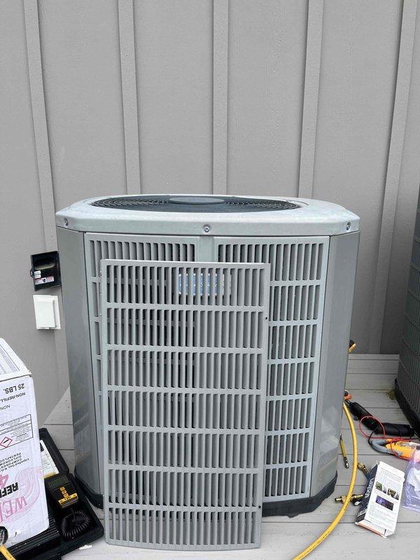 Completed routine cooling maintenance visit on multi-system property. Inspected outdoor condenser unit, verified proper operation, and documented electrical panel configuration. All systems operating within normal parameters with no deficiencies noted at time of service.