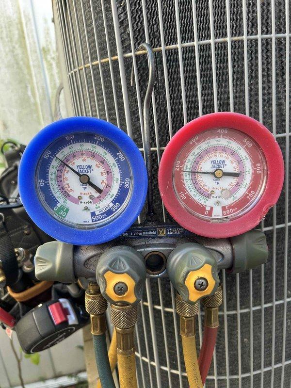 Responded to no cooling complaint on Carrier system model FV4CNF002L00EDAAS. Diagnosed failed indoor thermostatic expansion valve (TXV) preventing proper refrigerant metering and cooling operation. Ordered and installed replacement TXV and filter drier. Evacuated system to 500 microns, recharged with proper refrigerant charge, and verified all operating pressures and temperatures within manufacturer specifications. System restored to full cooling operation.