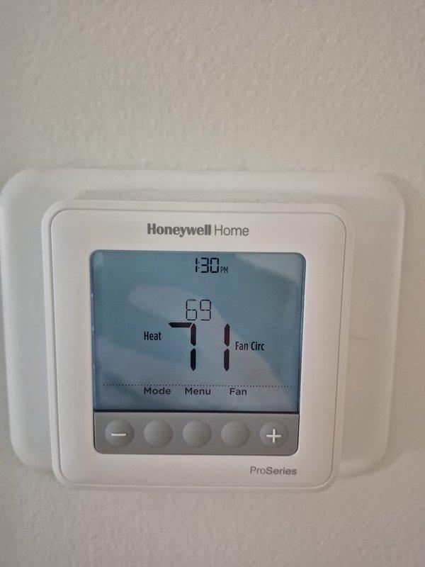 Completed scheduled cooling maintenance visit on HVAC system. Performed comprehensive electrical diagnostics using digital multimeter to verify proper voltage and amperage readings across control circuits and components. All electrical connections tested within normal operating parameters. Verified thermostat operation and confirmed system cycling properly between heating and cooling modes with fan circulation functioning as programmed.