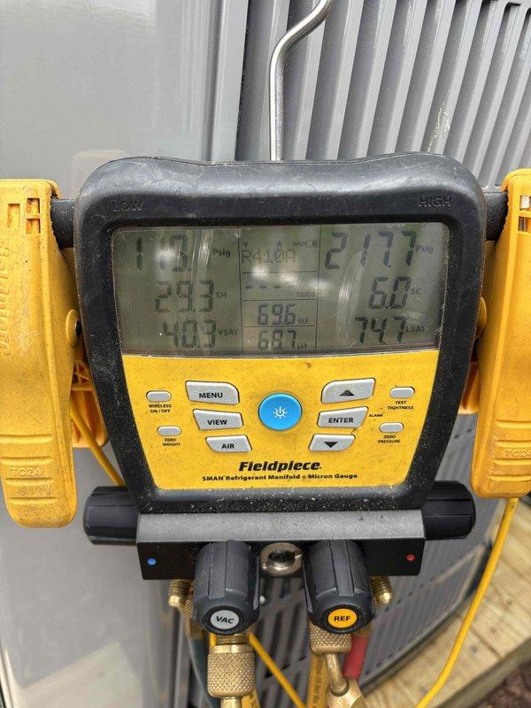 Responded to no cooling call on Carrier air handler model FB4CNP025L00EEAA located in attic. Replaced failed thermostatic expansion valve (TXV) and filter drier on indoor unit under warranty coverage. Evacuated refrigerant system, installed new components, pulled vacuum to proper micron level, and recharged system to manufacturer specifications. Verified system operation with temperature and pressure readings within normal parameters. Returned defective parts per warranty requirements. Unit restored to full cooling capacity.