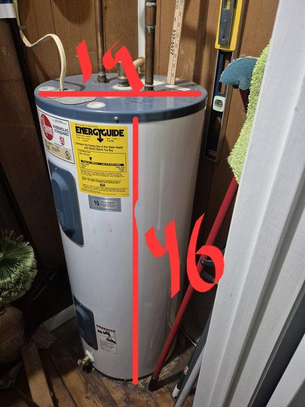 Completed de-winterization service for seasonal property by accessing premises with key from front porch, turning on water main, and restoring plumbing system to operational status per owner instructions. Thermostat left in off position as requested since owners were arriving same day. Documented existing electric tank water heater in closet with photographs showing unit age (1999) and current condition for future replacement estimate.