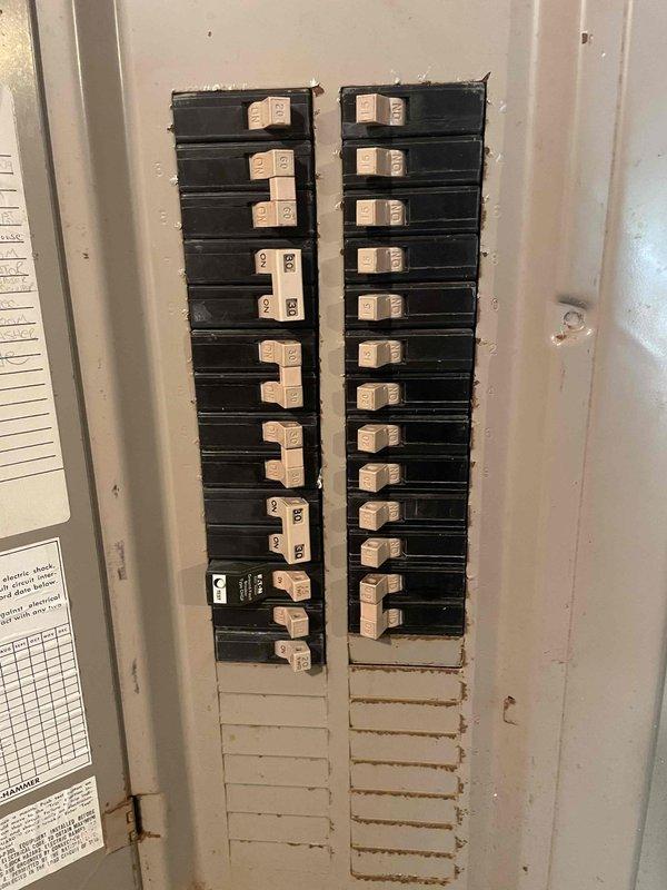 Performed preventive maintenance inspection on single HVAC system. Documented electrical panel configuration and circuit breaker layout, verifying proper labeling of all circuits including HVAC dedicated circuit. System operational and ready for continued service.