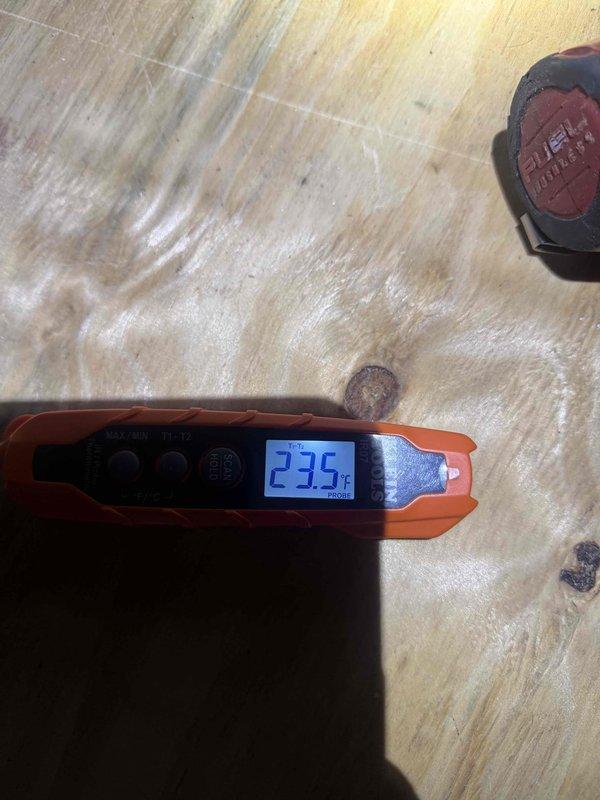 Replaced defective indoor thermal expansion valve (TXV) on third-floor Lennox system in tight attic space. Recovered refrigerant, installed new TXV, evacuated system, and recharged to manufacturer specifications. Verified proper system operation with supply air temperature of 58.1°F and return air temperature of 23.5°F, confirming adequate cooling performance and resolving issues from recent installation.