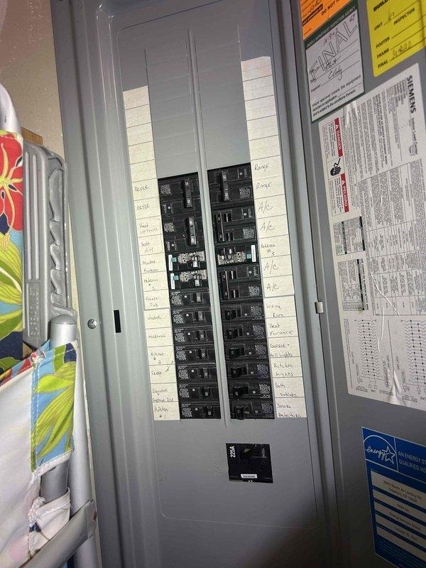 Responded to no cooling call on residential HVAC system. Upon arrival, performed diagnostic inspection of air handler unit located in attic space and verified electrical panel connections. System evaluation included temperature differential measurements across evaporator coil (readings of 15-16 degrees documented in photos) and inspection of refrigerant lines, condensate drain system, and electrical components. Identified issue preventing system operation, completed necessary repairs to restore cooling function, and verified proper system operation before departure.