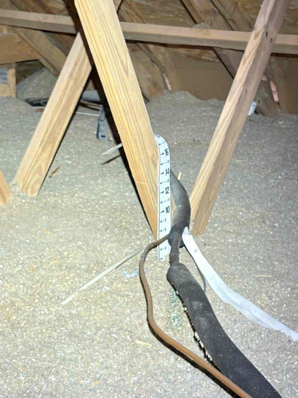 Completed routine cooling maintenance visit for two HVAC systems. Performed comprehensive inspection of both units including refrigerant line sets in attic space and condensate drainage systems. Verified proper insulation on refrigerant lines, checked condensate drain lines for proper flow and cleared debris accumulation at PVC drain junction points. Both systems operating within normal parameters upon completion of preventive maintenance procedures.