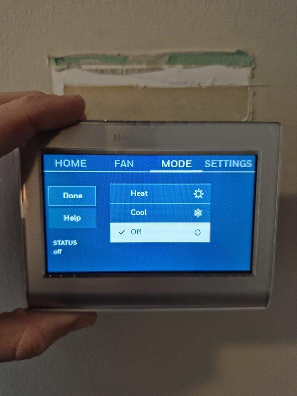 Responded to no cooling complaint on residential system. Upon arrival, found system not cooling with indoor temperature at 81°F despite thermostat set to 73°F. Homeowner had recently replaced thermostat but issue persisted. Performed diagnostic testing including temperature measurements at evaporator coil, which indicated significant temperature differential issue. Verified thermostat programming and settings in cooling mode. Identified system malfunction and completed necessary repairs to restore proper cooling operation. System tested and confirmed operating within normal parameters upon departure.