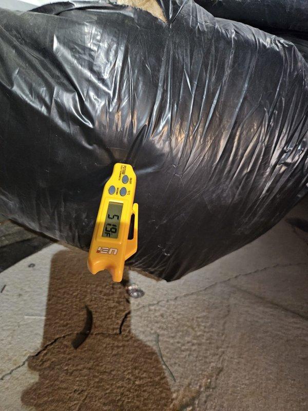 Responded to no cooling call and performed diagnostic assessment of HVAC system. Measured supply air temperature at duct, which registered 86.5°F, confirming inadequate cooling performance. Verified system operational status and reviewed troubleshooting guidelines at equipment panel. Customer was advised to power off system to prevent compressor damage while awaiting further service.
